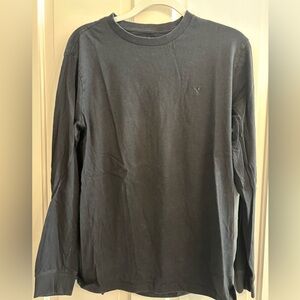 American Eagle Men's Black Long Sleeve Shirt